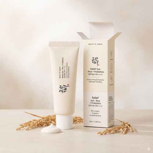 Crema Solar hidratante suave SPF50+ : a base de arroz coreano probiótico