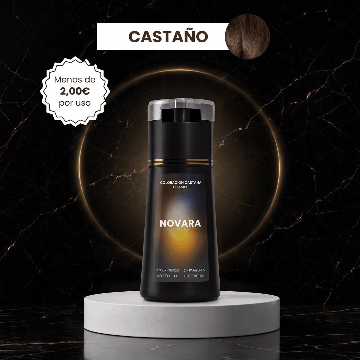 Champú colorante instantáneo