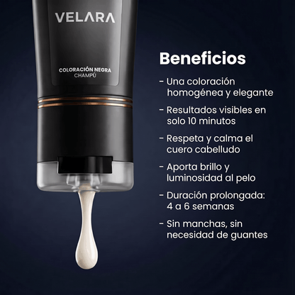 Champú colorante instantáneo