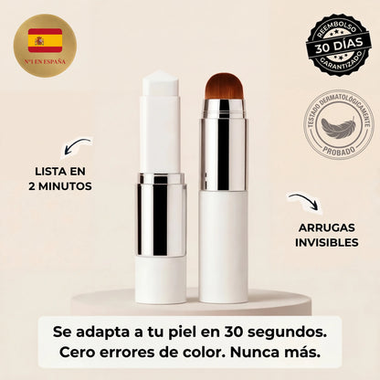 Fondo de maquillaje 2 en 1 con brocha integrada