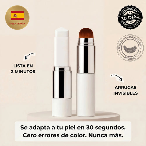 Fondo de maquillaje 2 en 1 con brocha integrada